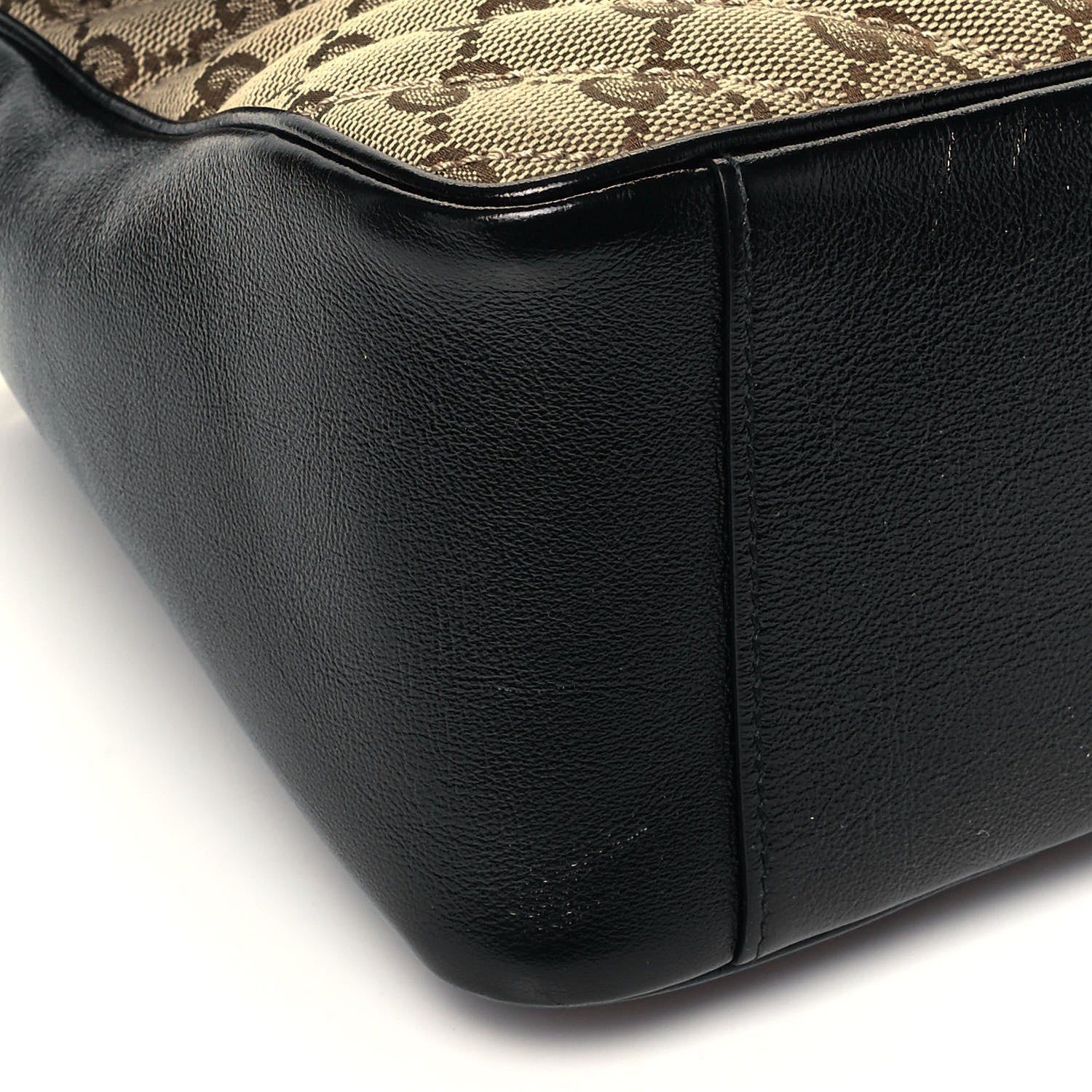 Gucci Monogram Azalea Calfskin Matelasse Diagonal Small GG Marmont Top Handle Shoulder Bag Beige Ebony Black 9 of 11