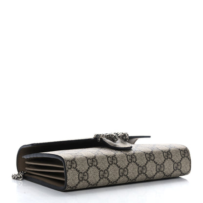 Gucci GG Supreme Monogram Mini Dionysus Chain Wallet Beige Taupe 4 of 10