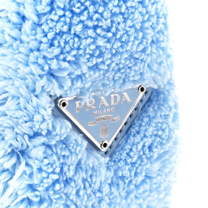 Prada Terry Cloth Mini Re-Edition 2000 Bag Celeste Black 9 of 12