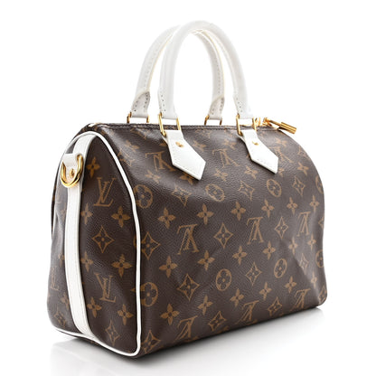 Louis Vuitton Monogram LV Match Speedy Bandouliere 25 White 2 of 10