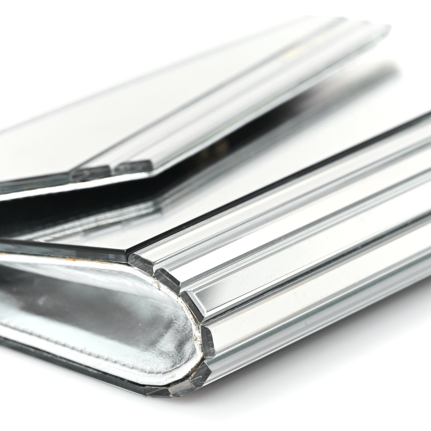 Acrylic Candy Mirror Clutch Silver