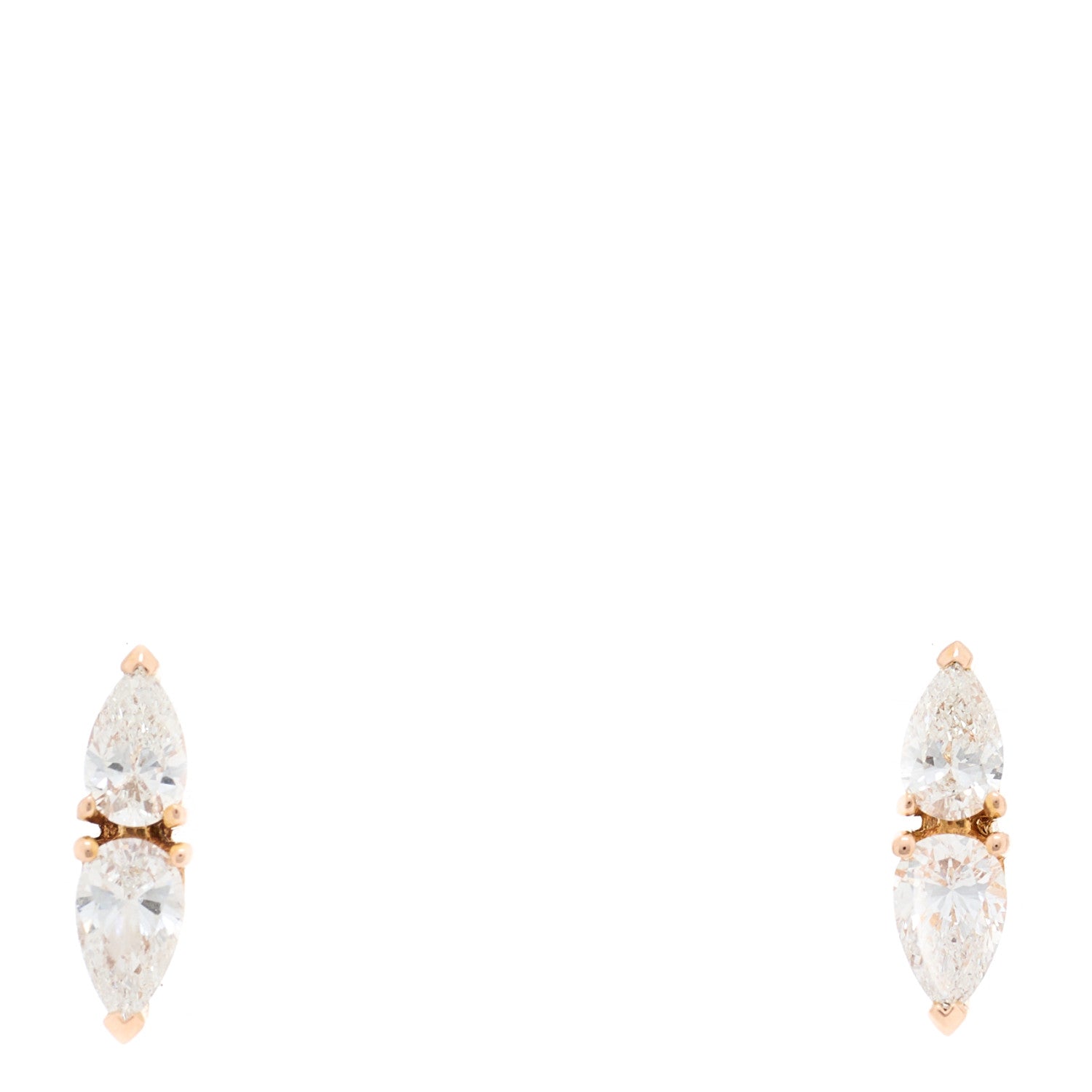 Anita Ko 18K Rose Gold Diamond Ella Stud Earrings 1 of 5