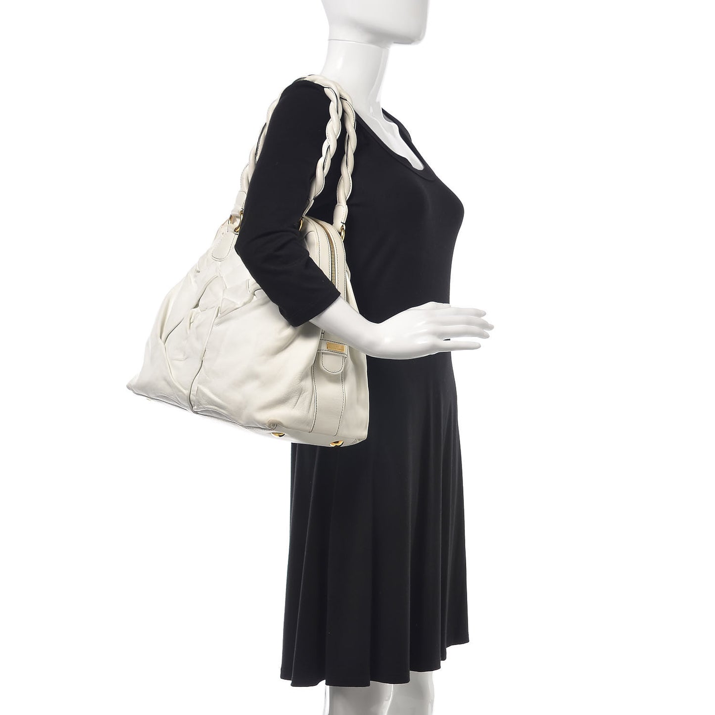 Woven Couture Bag White