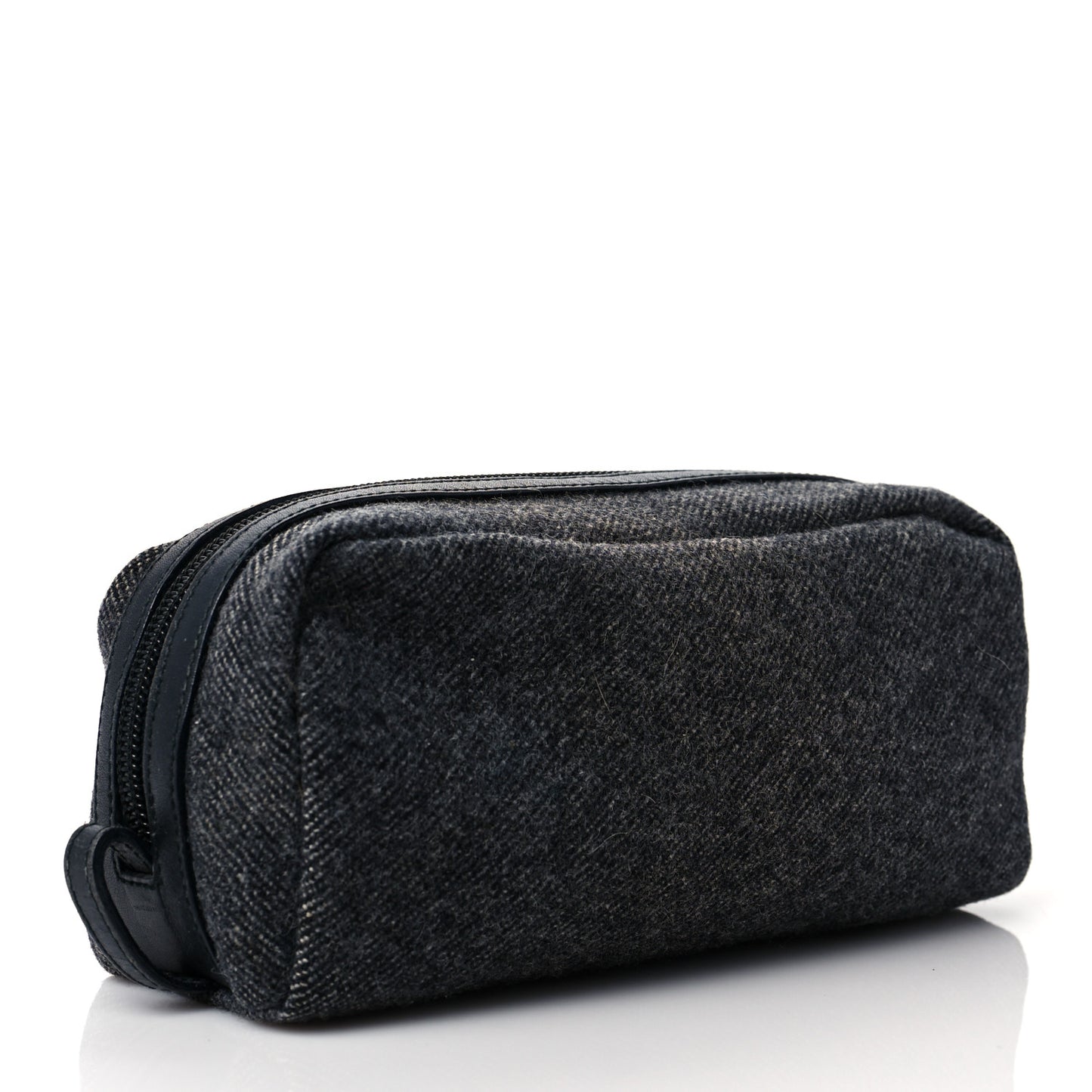 Wool Cosmetic Pouch Grey