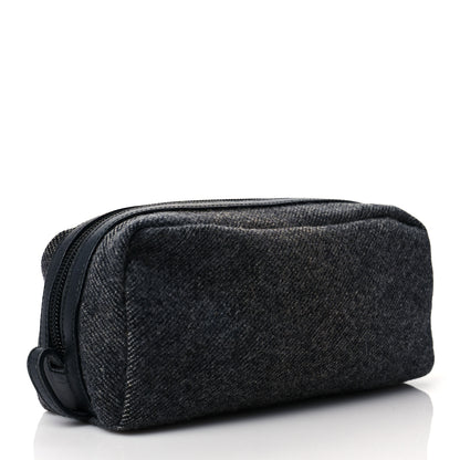 Prada Wool Cosmetic Pouch Grey 3 of 9