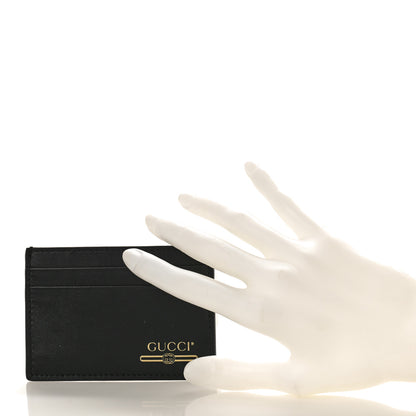 Gucci Plutone Calfskin Logo Card Holder Black 2 of 8