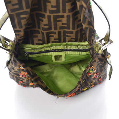 Fendi Zucca Lizard Beaded Forever Mama Baguette Multicolor 5 of 14