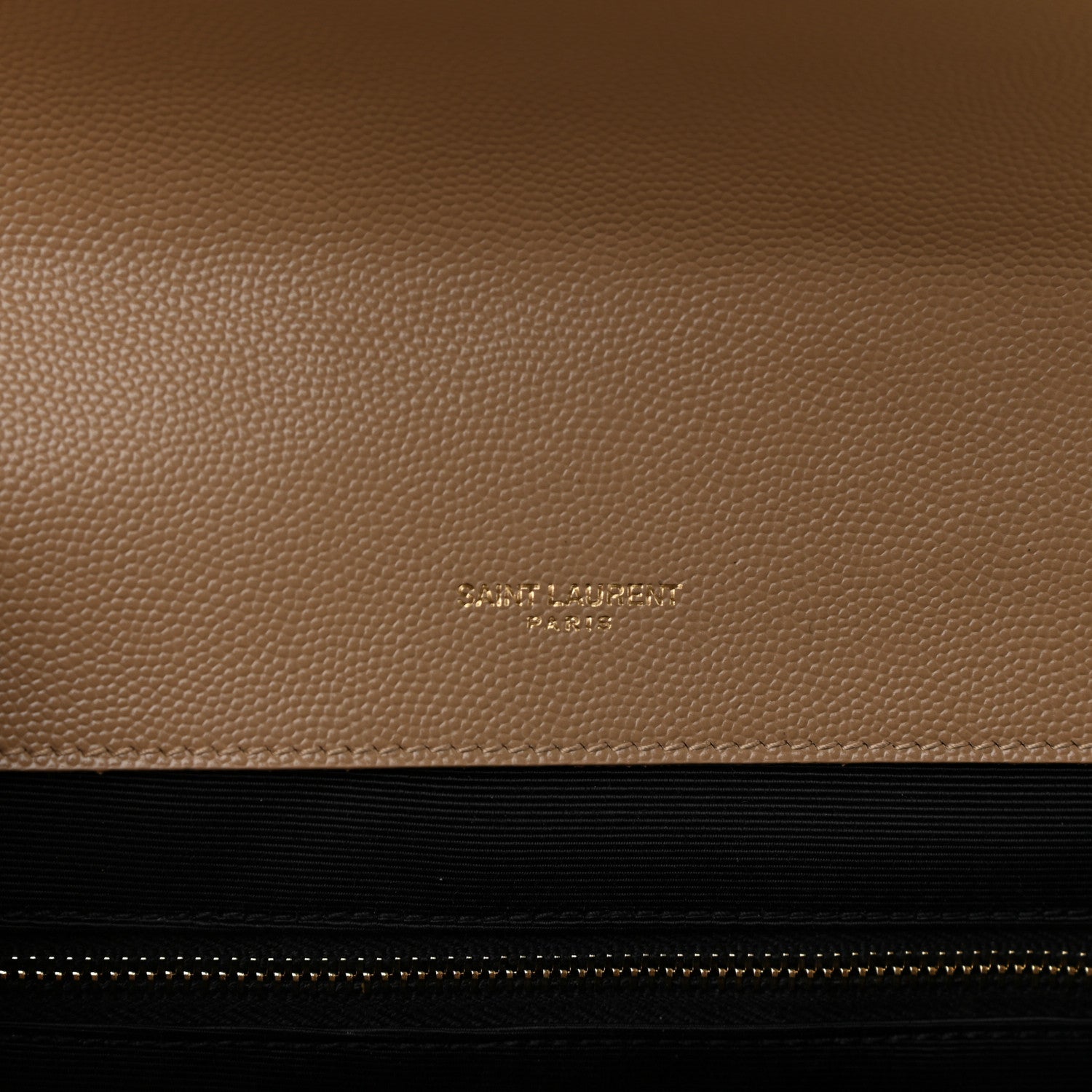 Saint Laurent Grain De Poudre Textured Mixed Matelasse Triquilt Large Monogram Satchel Natural Tan 6 of 11