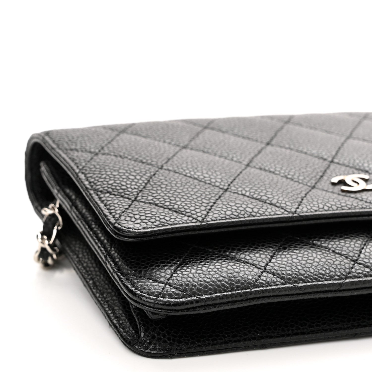 Chanel Caviar Quilted Wallet On Chain WOC Black 10 of 12