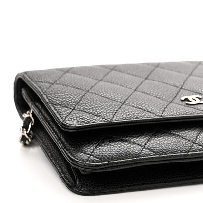Chanel Caviar Quilted Wallet On Chain WOC Black 10 of 12