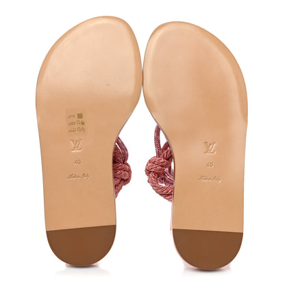 Louis Vuitton Fabric Maia Rope Flat Sandal 40 Rose Clair 5 of 7