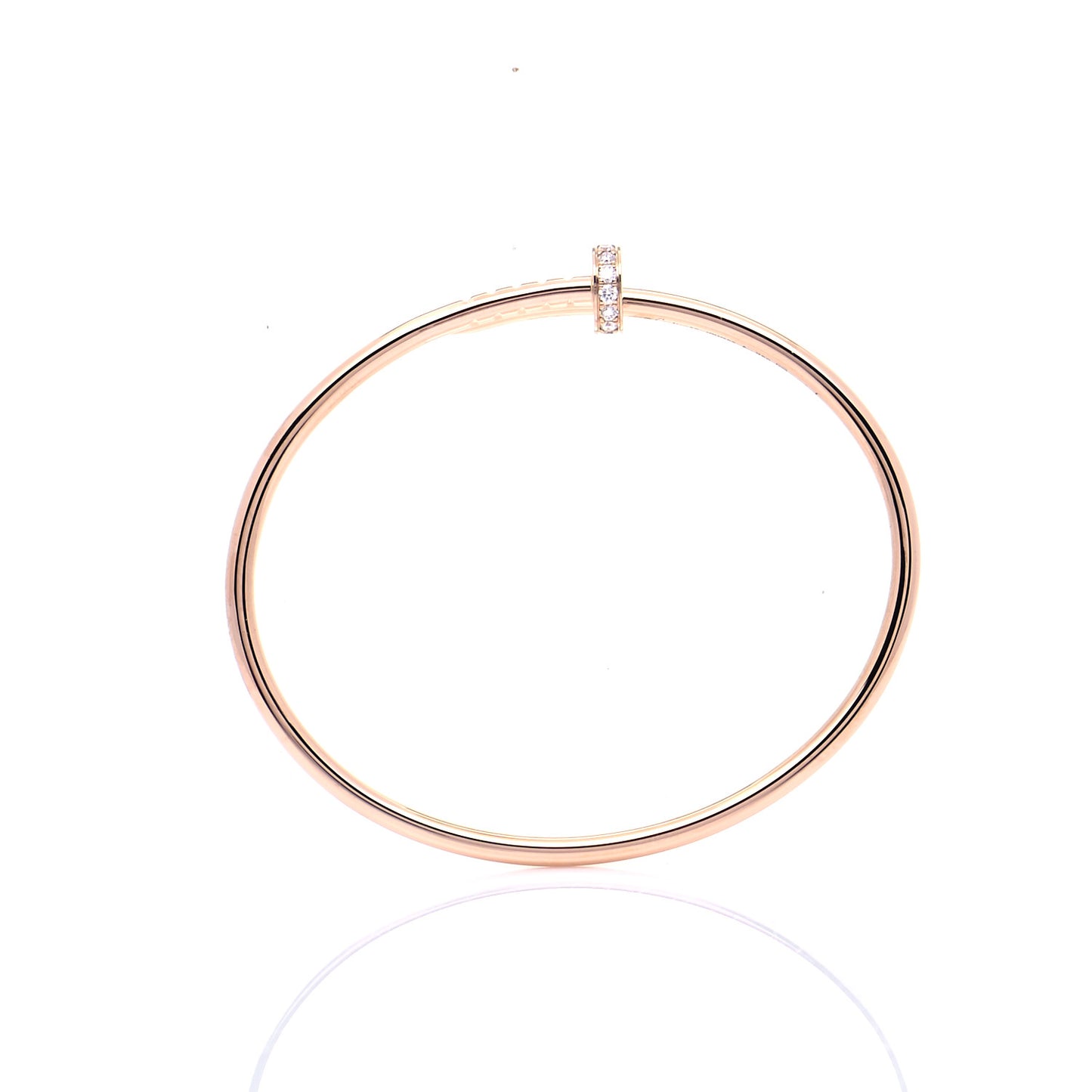 18K Pink Gold Diamond Small Juste Un Clou Bracelet 15