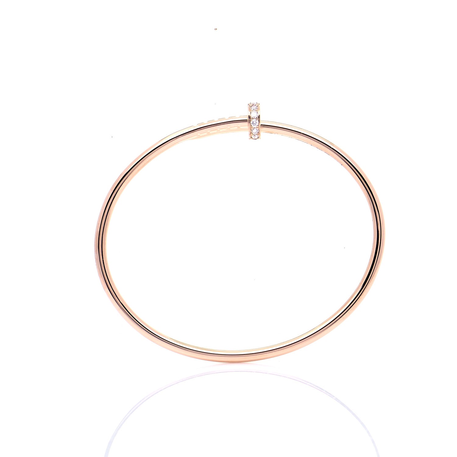 Cartier 18K Pink Gold Diamond Small Juste Un Clou Bracelet 15 4 of 7
