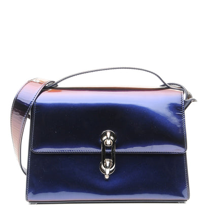 Balenciaga Patent Mini Trapeze Maillon Shoulder Bag Violet 1 of 7