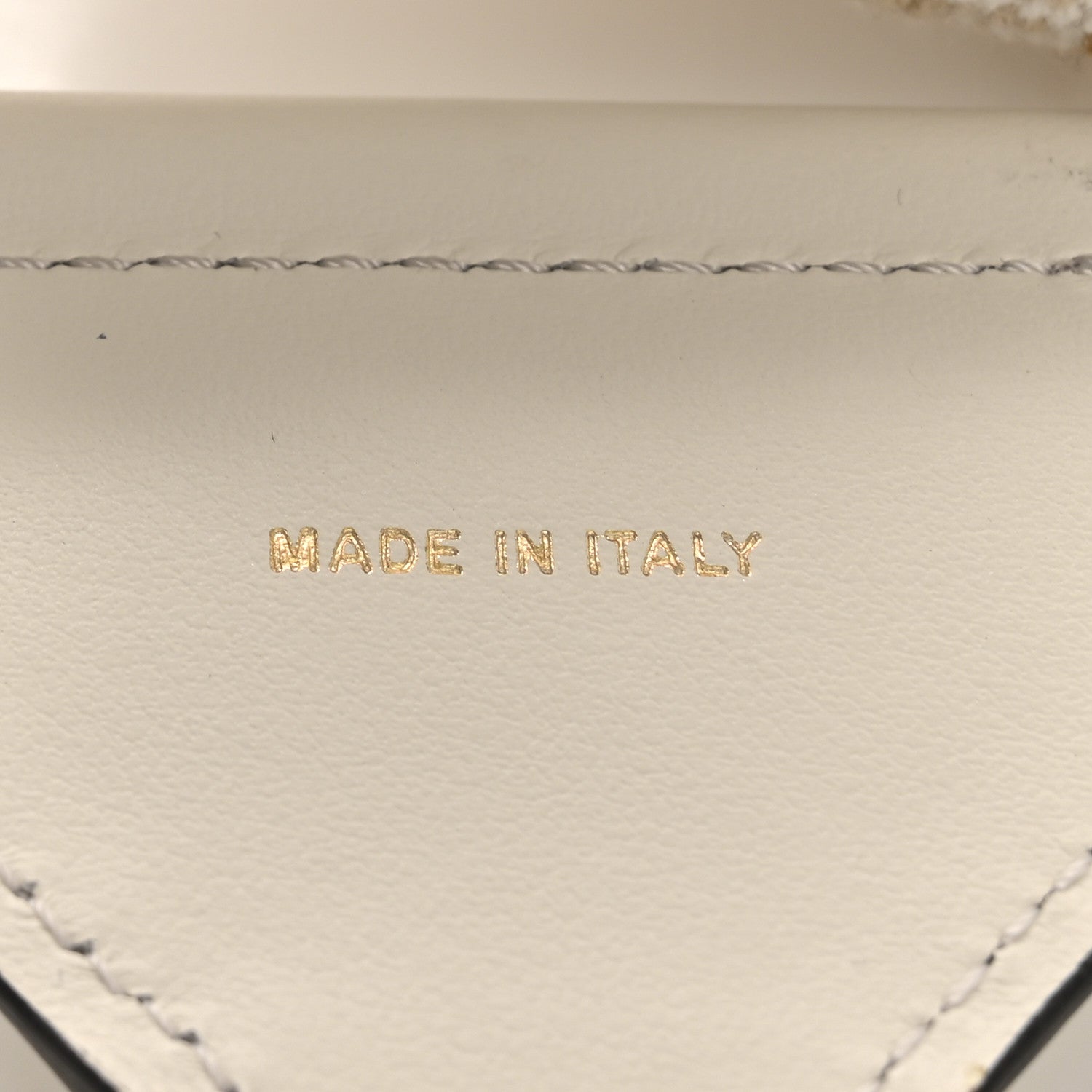 Fendi Cannete Ribbon Poly Vitello Century Logo Adjustable Strap You White Garza Ecru 6 of 6