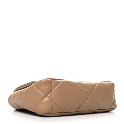 Chanel Lambskin Quilted Medium Chanel 19 Flap Dark Beige 4 of 10