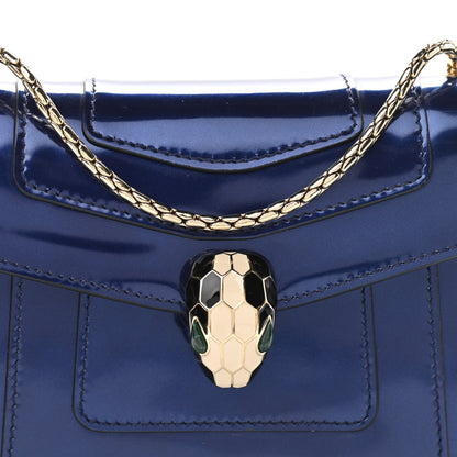 Bulgari Patent Serpenti Forever Crossbody Blue 7 of 10
