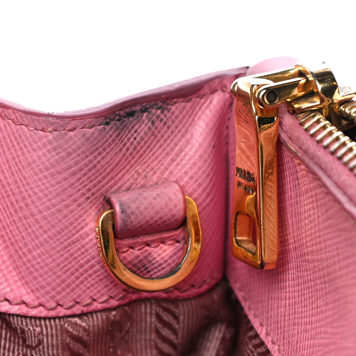 Prada Saffiano Lux Mini Galleria Double Zip Tote Begonia 15 of 35
