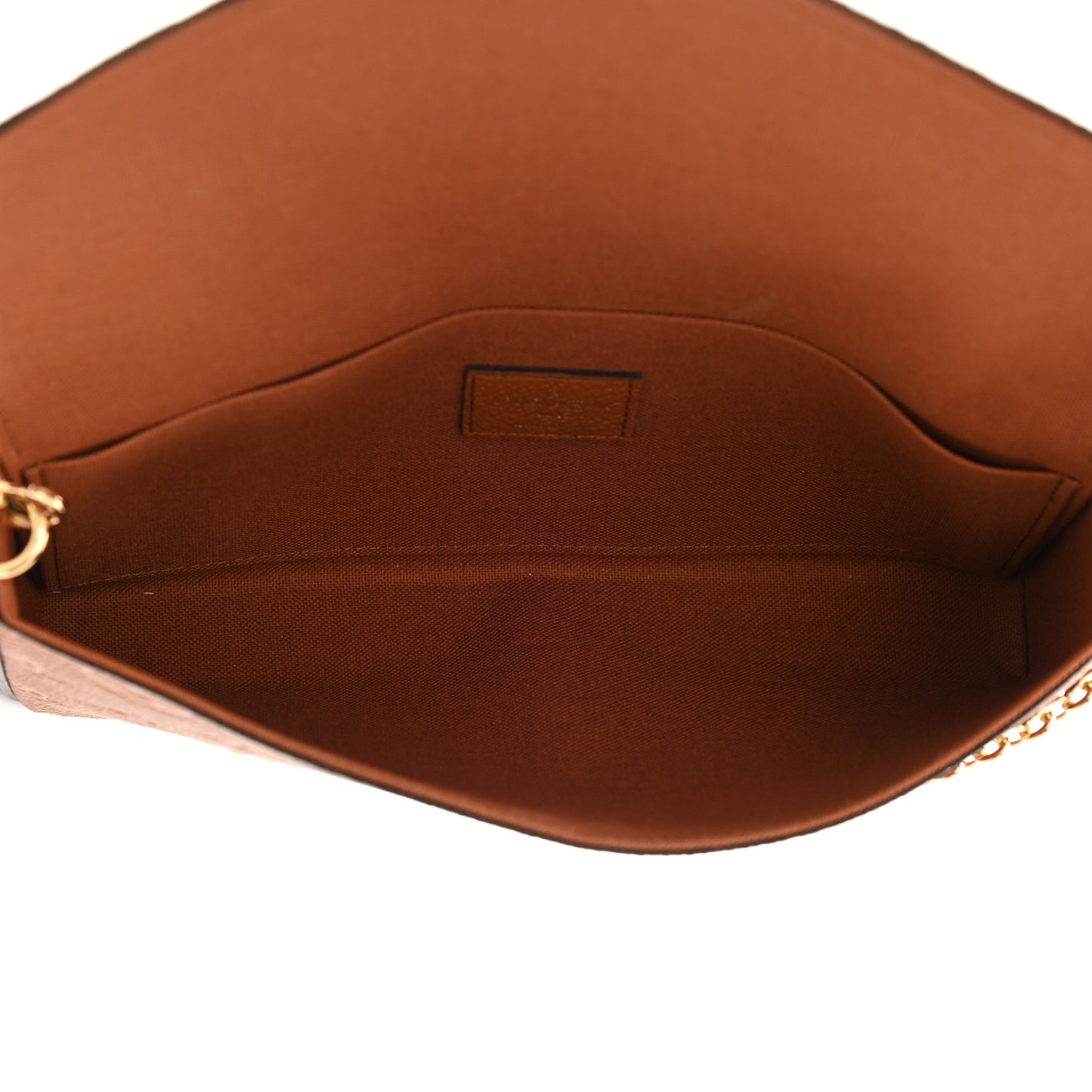 Empreinte Pochette Felicie Chain Wallet Cognac