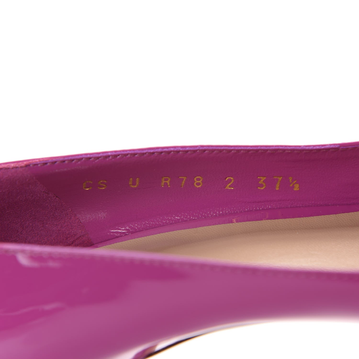 Valentino Garavani Patent Vlogo Signature 80 Pumps 37.5 Radiant Orchid 9 of 10