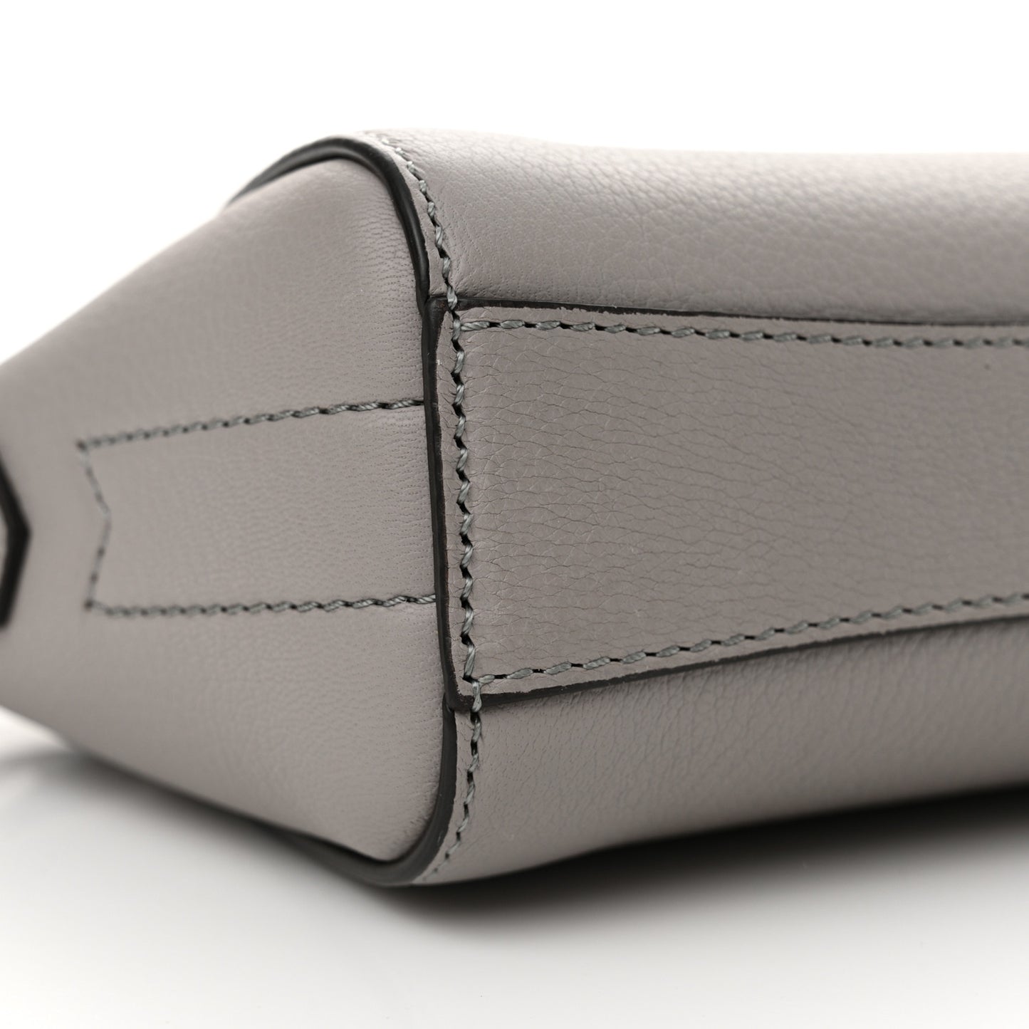 Sugar Goatskin Nano Antigona Pearl Grey