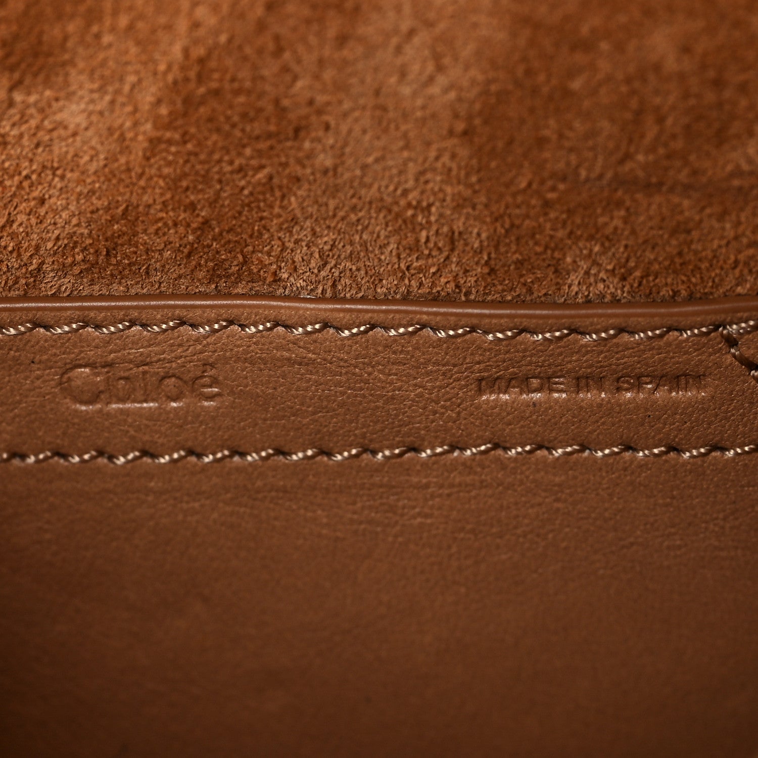 Chloe Calfskin Whipstitch Mini Marcie Round Crossbody Bag Light Tan 5 of 8
