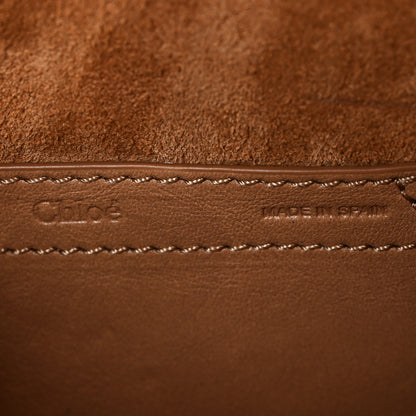 Chloe Calfskin Whipstitch Mini Marcie Round Crossbody Bag Light Tan 5 of 8