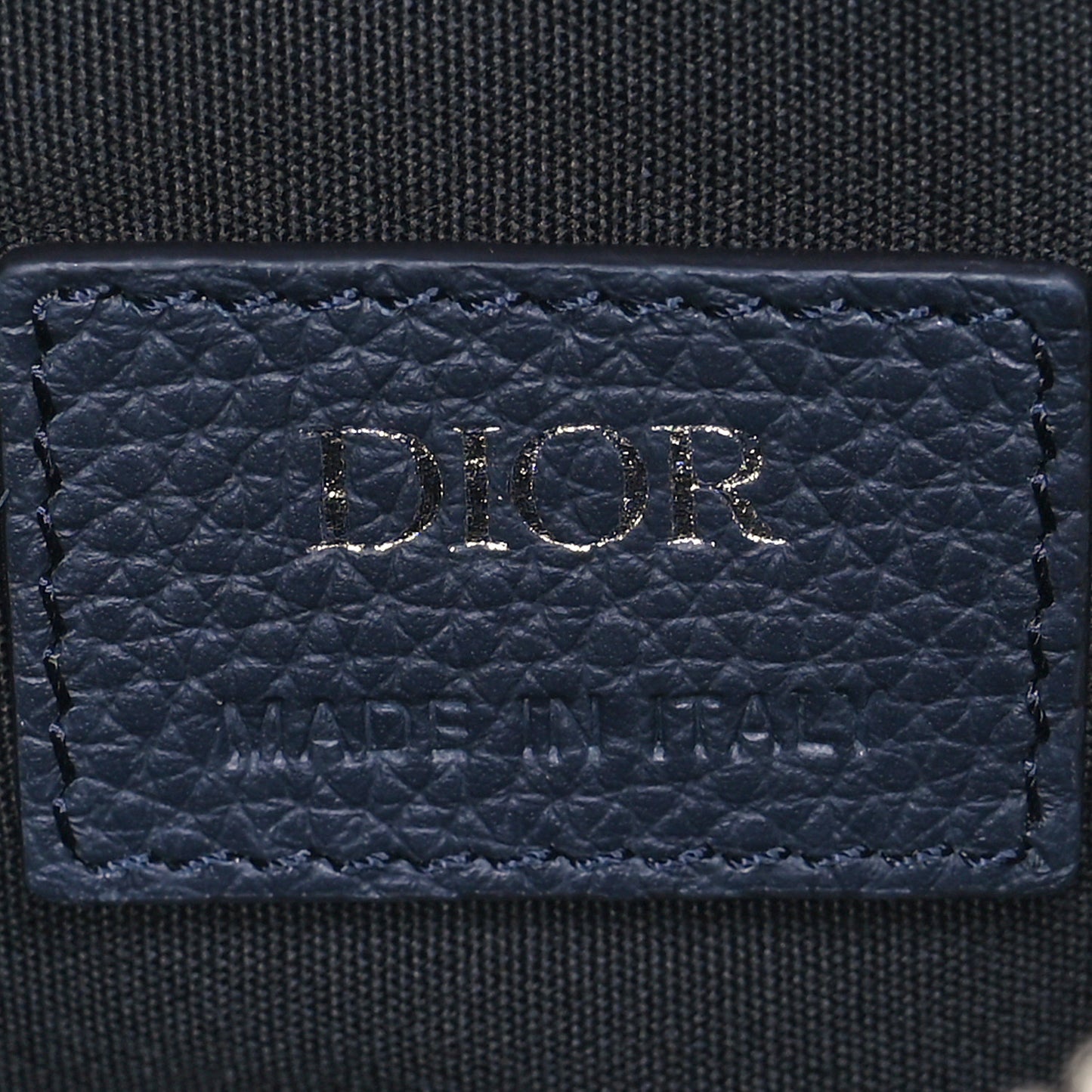 Grained Calfskin Mens Saddle Bag Navy Blue