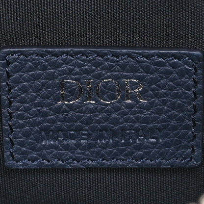 Christian Dior Grained Calfskin Mens Saddle Bag Navy Blue 5 of 9