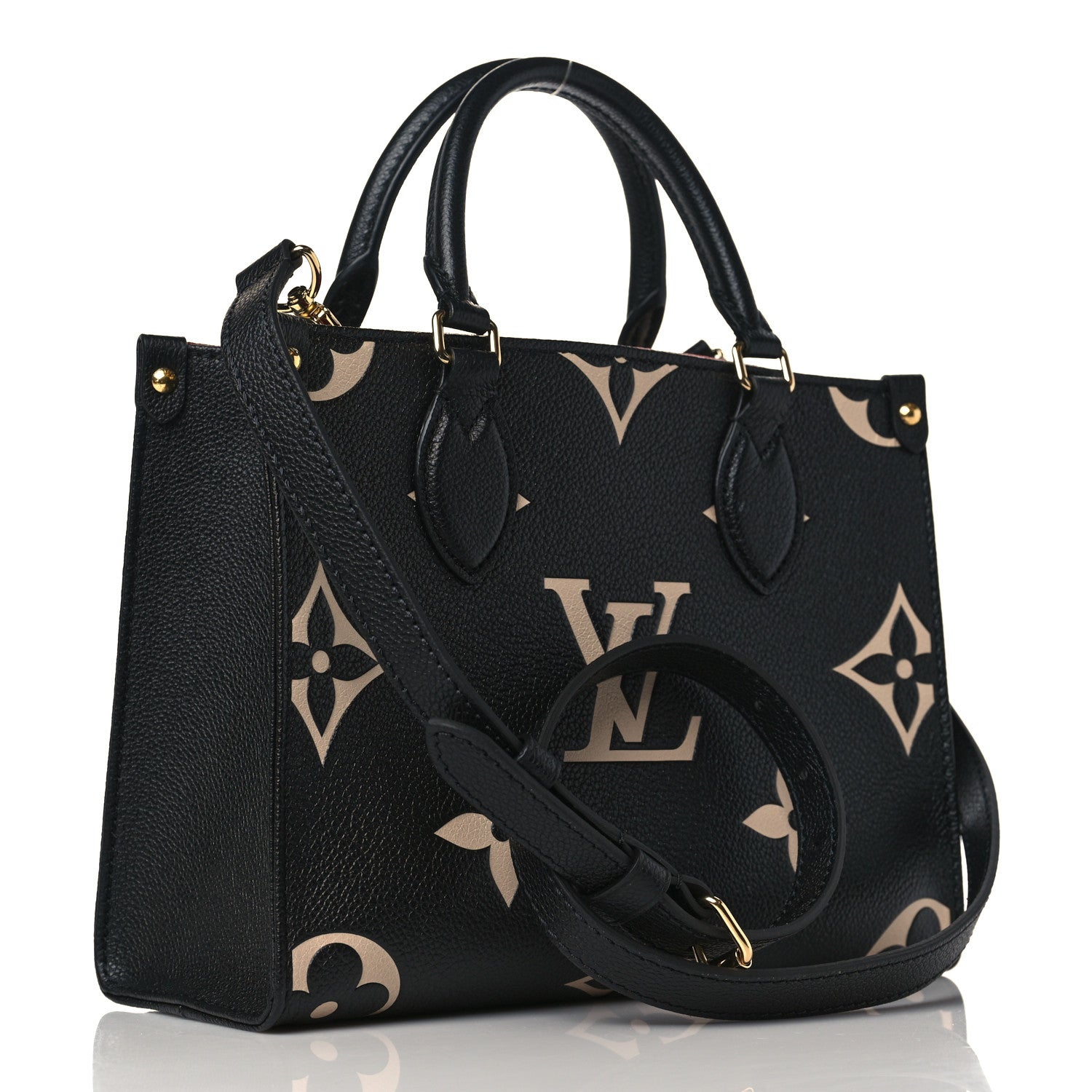 Louis Vuitton Empreinte Monogram Giant Onthego PM Black Beige 3 of 9