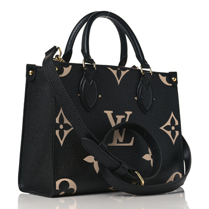 Louis Vuitton Empreinte Monogram Giant Onthego PM Black Beige 3 of 9