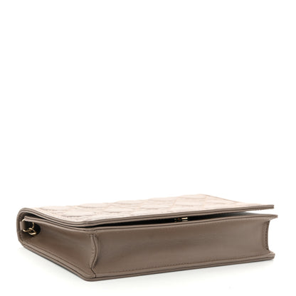 Christian Dior Lambskin Cannage Lady Dior Pouch Warm Taupe 4 of 10
