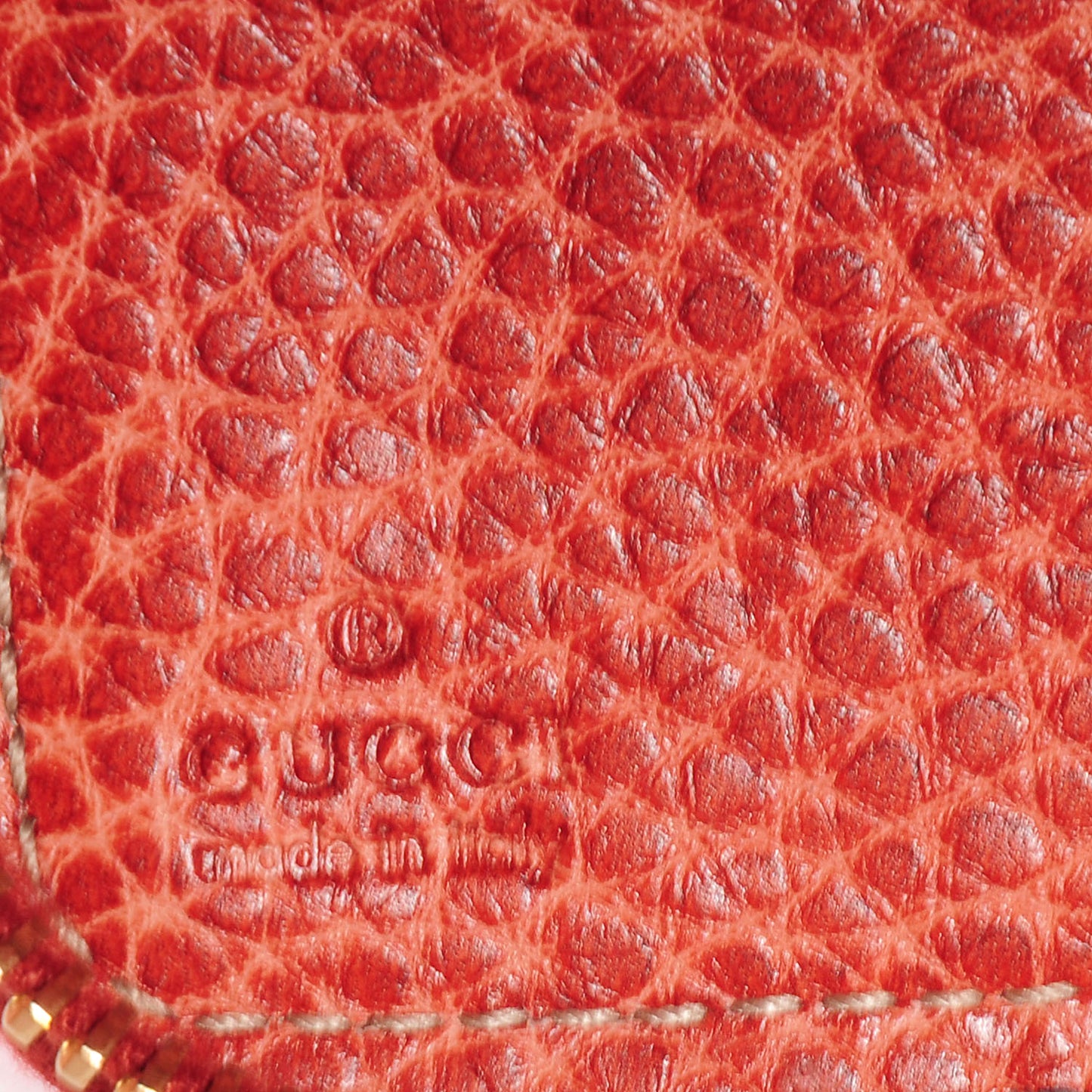 Guccissima Zip Around Wallet Dark Orange