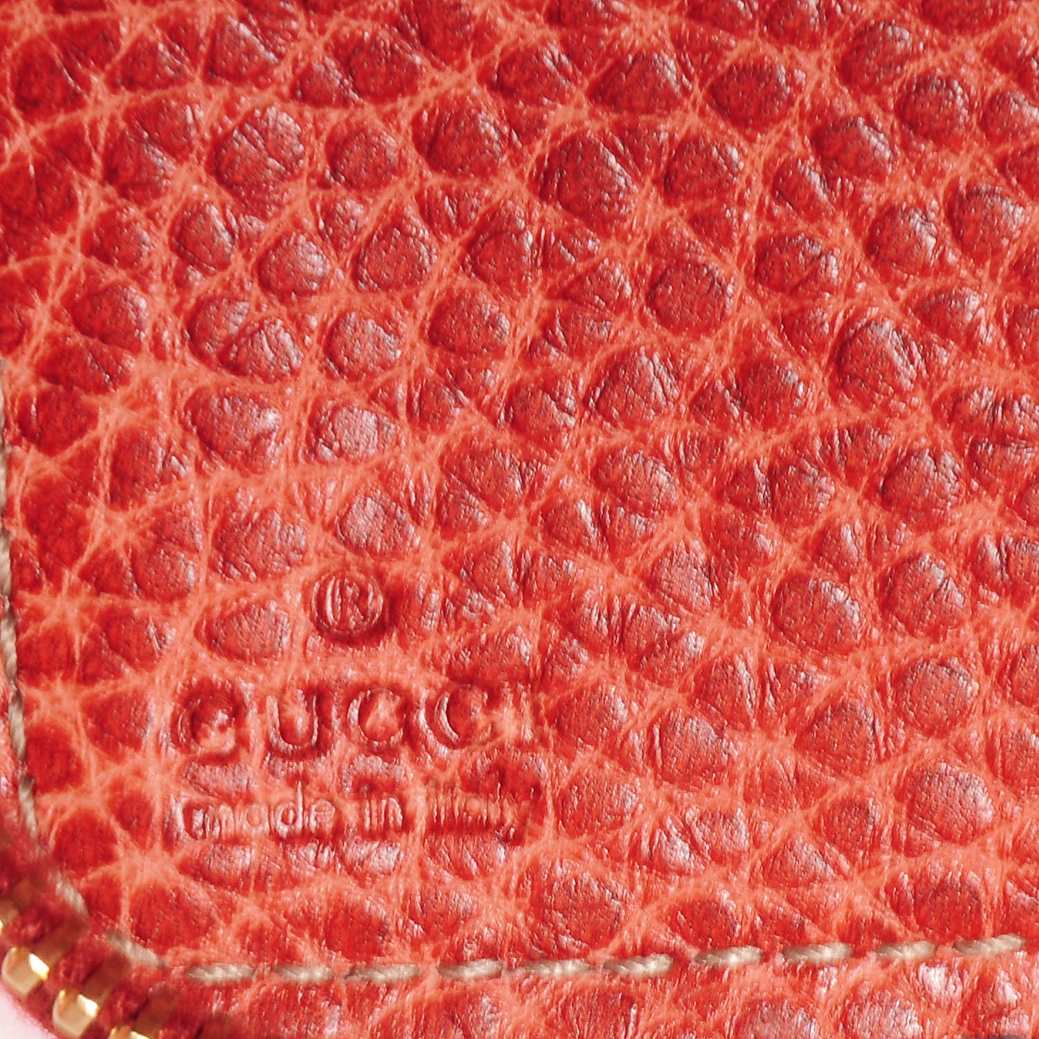 Gucci Guccissima Zip Around Wallet Dark Orange 9 of 9