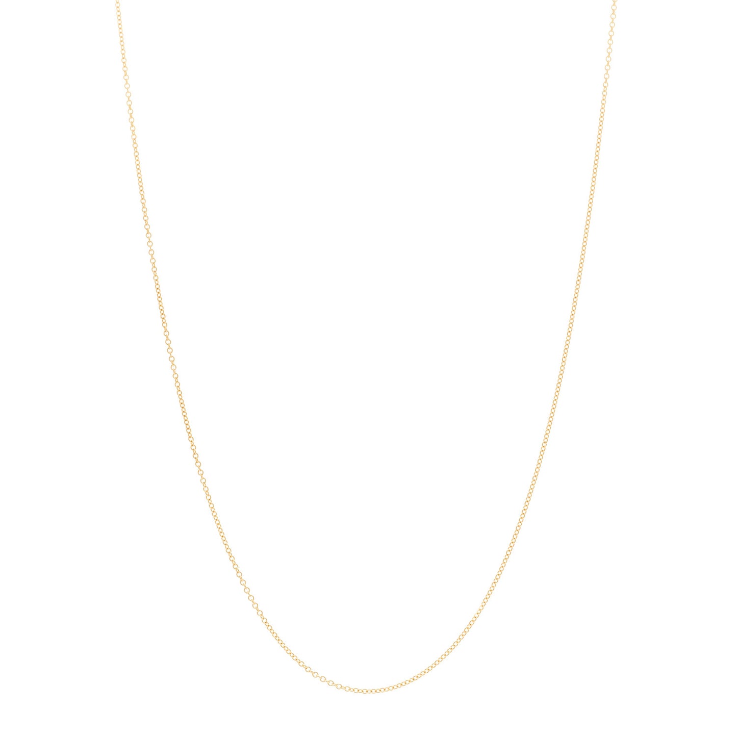 18K Yellow Gold Chain Necklace 18"