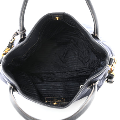 Prada Tessuto Nylon Vitello Daino Tote Baltico 5 of 10