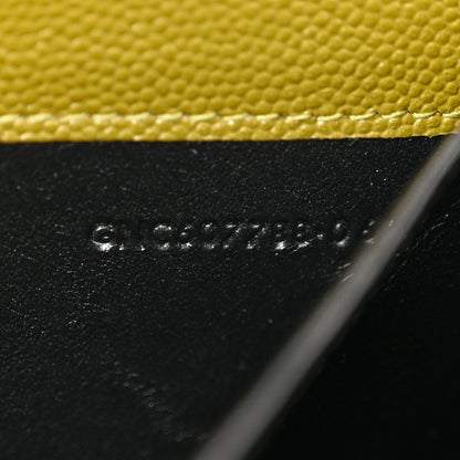 Saint Laurent Grain De Poudre Monogram Uptown Chain Wallet Olive 8 of 11