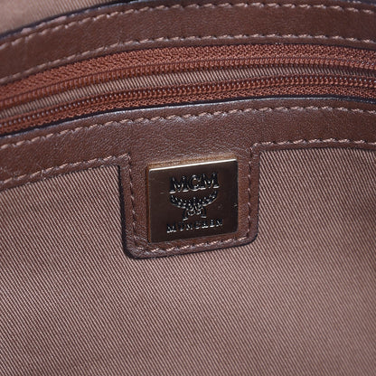 MCM Calfskin Shopper Tote Brown 6 of 9