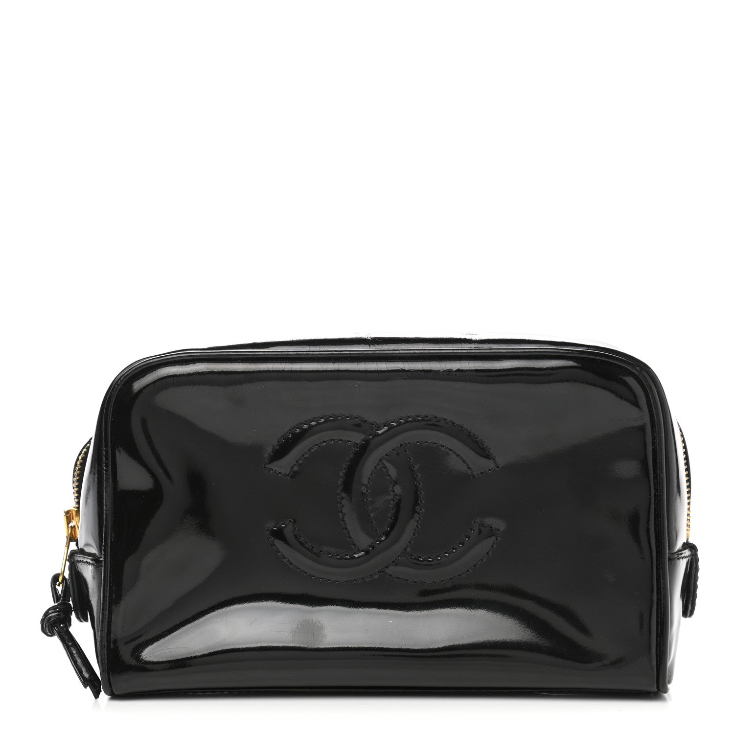 Chanel Patent Timeless CC Cosmetic Pouch Black 1 of 12