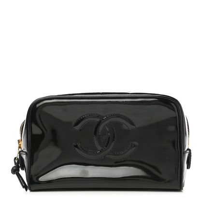 Chanel Patent Timeless CC Cosmetic Pouch Black 1 of 12