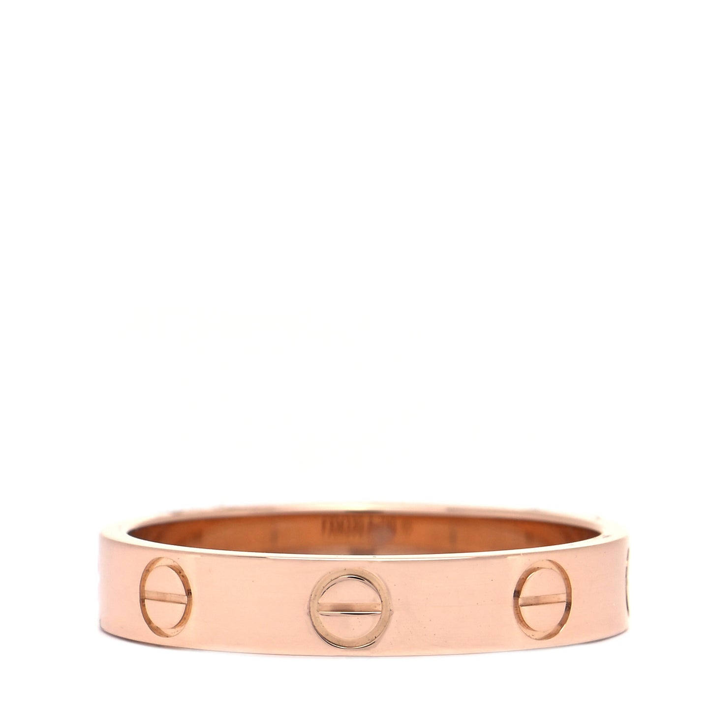 18K Pink Gold 3.5mm LOVE Wedding Band Ring 54 6.75