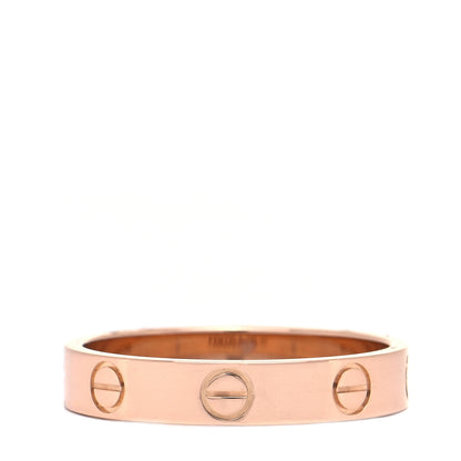 Cartier 18K Pink Gold 3.5mm LOVE Wedding Band Ring 54 6.75 1 of 6