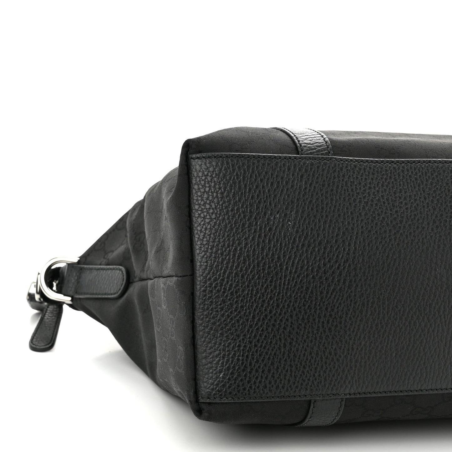 Nylon Monogram Medium GG Charm Dome Satchel Black