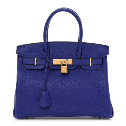 Hermes Togo Birkin 30 Bleu Electrique 1 of 10