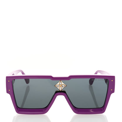 Louis Vuitton Acetate Swarovski Crystal Cyclone Sunglasses Z1641W Purple 2 of 7