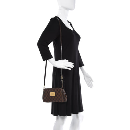 Louis Vuitton Damier Ebene Eva Clutch 2 of 16