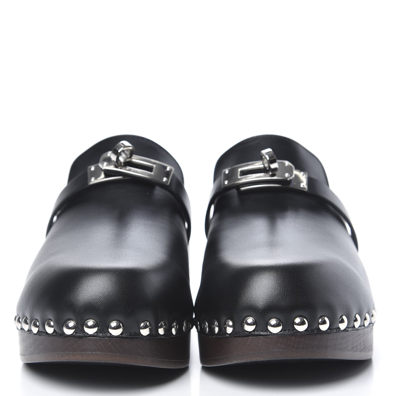 Hermes Calfskin Carlotta Mules 35 Black 2 of 8