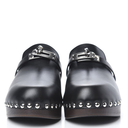 Hermes Calfskin Carlotta Mules 35 Black 2 of 8