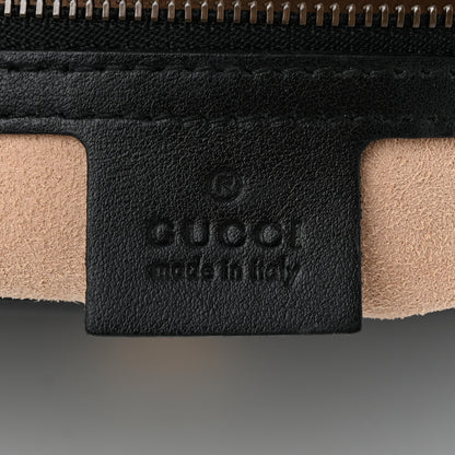 Gucci Calfskin Matelasse Small GG Marmont Top Handle Shoulder Bag Black 6 of 10