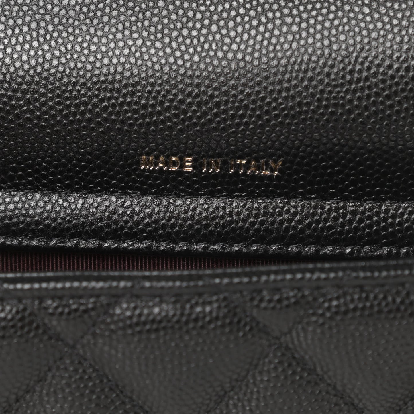 Caviar Quilted Flap Phone Holder With Chain Black